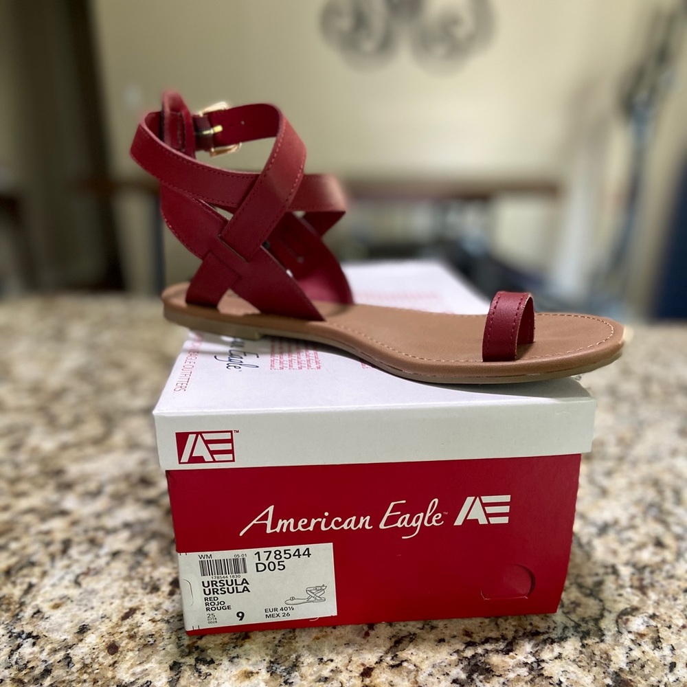 Red Flat Sandal